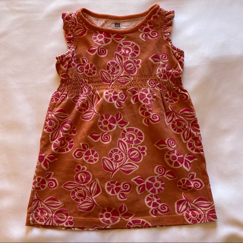 Tea Collection Burnt Orange Sleeveless Racerback Dress